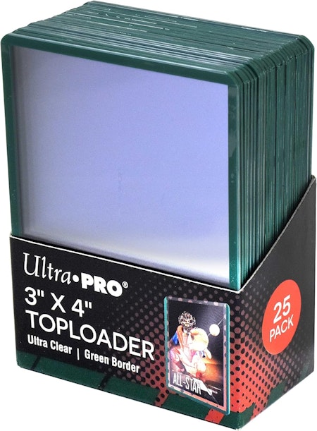 Ultra Pro Toploaders: 3" x 4" Colored Border - Green (25ct)