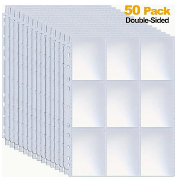 50st Plastfickor för pärm - Basic - 9 Pocket