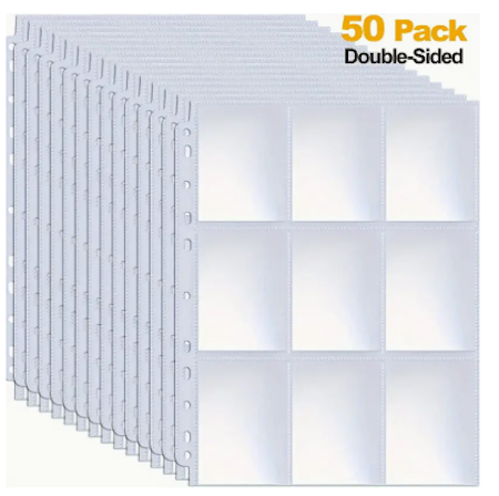 50st Plastfickor för pärm - Basic - 9 Pocket