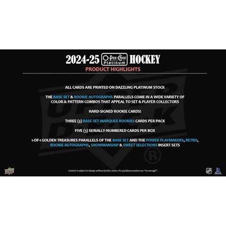 2024-25 O-Pee-Chee Platinum (Hobby Box)