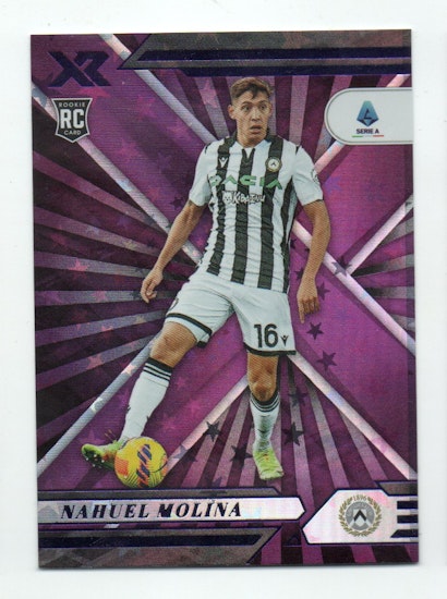2021-22 Panini Chronicles Serie A Purple Astro #114 Nahuel Molina XR (20-JJ3-UDINESE)