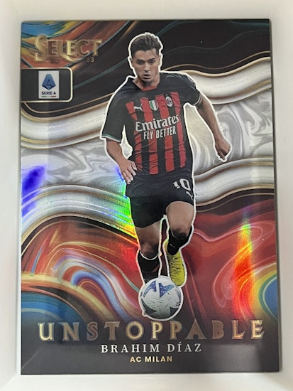 2022-23 Select Serie A Unstoppable Silver #1 Brahim Diaz (25-II9-SOCCERMILAN)