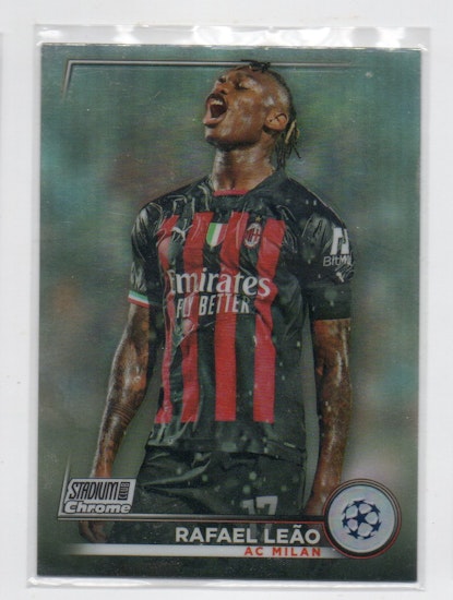 2022-23 Stadium Club Chrome UEFA Refractors #17 Rafael Leao (20-JJ2-MILAN)