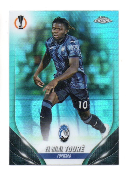 2023-24 Topps Chrome UEFA Club Competitions Aqua Prism Refractors #56 El Bilal Toure (20-HH15-SOCCERATALANTA)