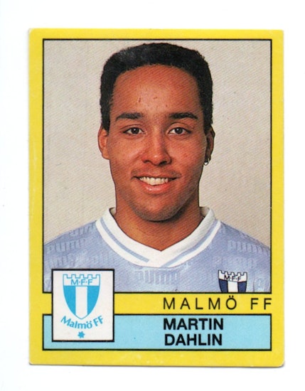 1991 Panini Serieförlaget Kexchoklad #136 Martin Dahlin (20-GG2-SOCCERMALMOFF)