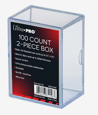 2-delad plastlåda, för 100 kort (1-pack)