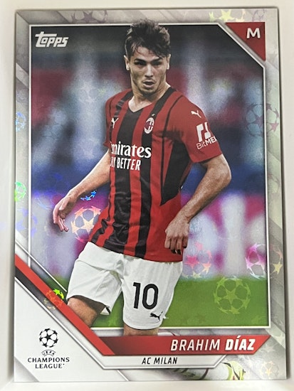 2021-22 Topps UEFA Champions League Starball Foil #87 Brahim Diaz (12-II9-SOCCERMILAN)
