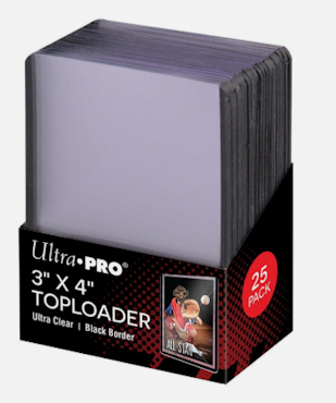 Ultra Pro Toploaders: 3" x 4" Colored Border - Black (25ct)