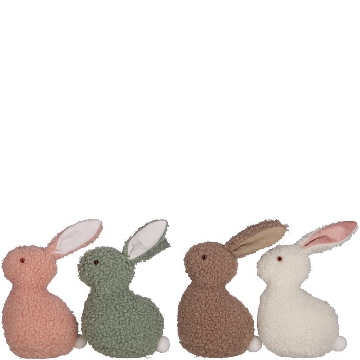 Hare i tyg, vit