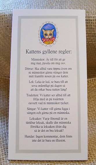 Tavla, Kattens gyllene regler