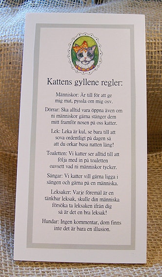 Tavla, Kattens gyllene regler