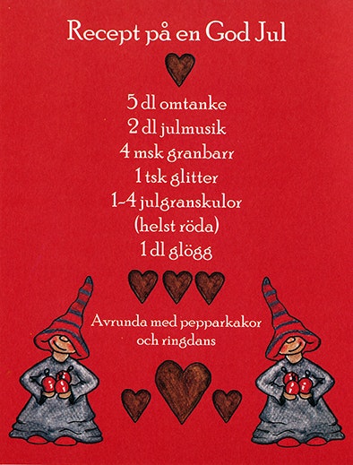 Julkort, Recept på en God Jul