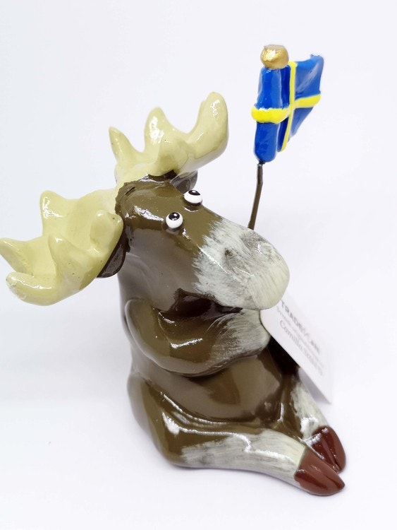 Älg med flagga