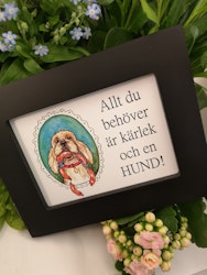 Tavla, hund med korvar