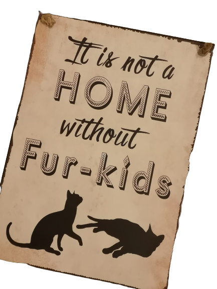 Plåtskylt, "It is not a home......"
