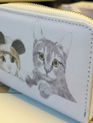Plånbok, två katter