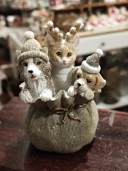 Tre vänner i julsäck