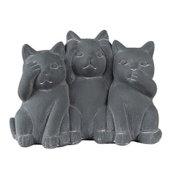 Tre katter, grå/svarta
