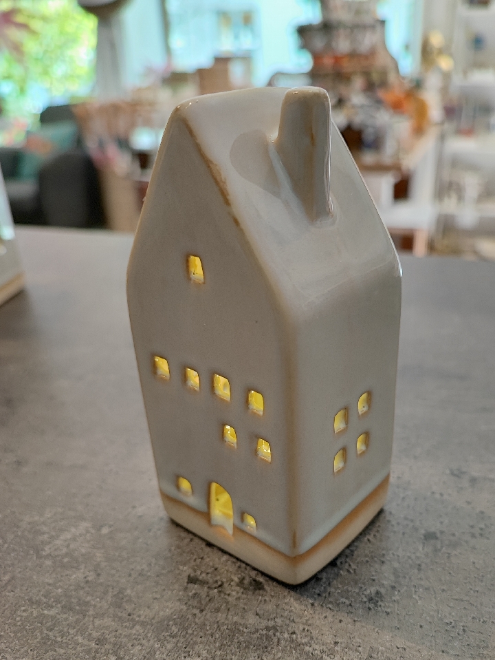 Keramikhus med LED-lampa, litet