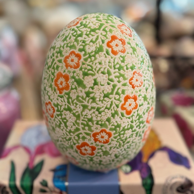Ägg grönt och orange