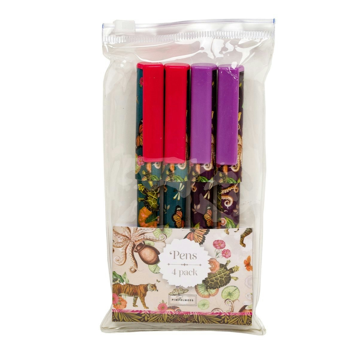 Bläckpennor, 4-pack lila & cerise