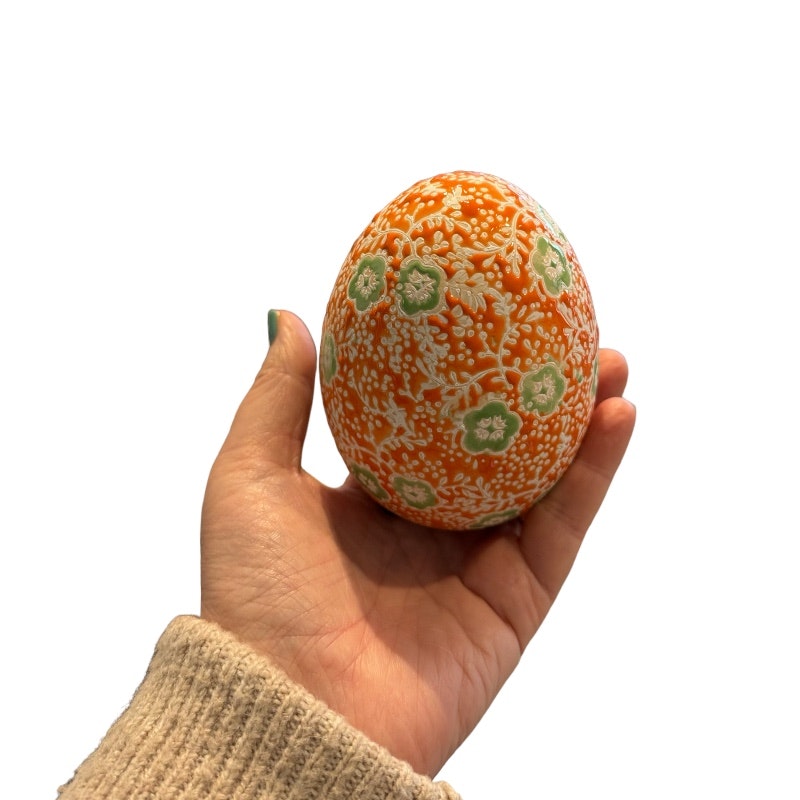 Ägg orange och grönt, litet