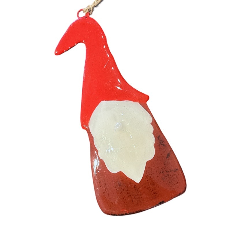 Tomte, plåt vinröd