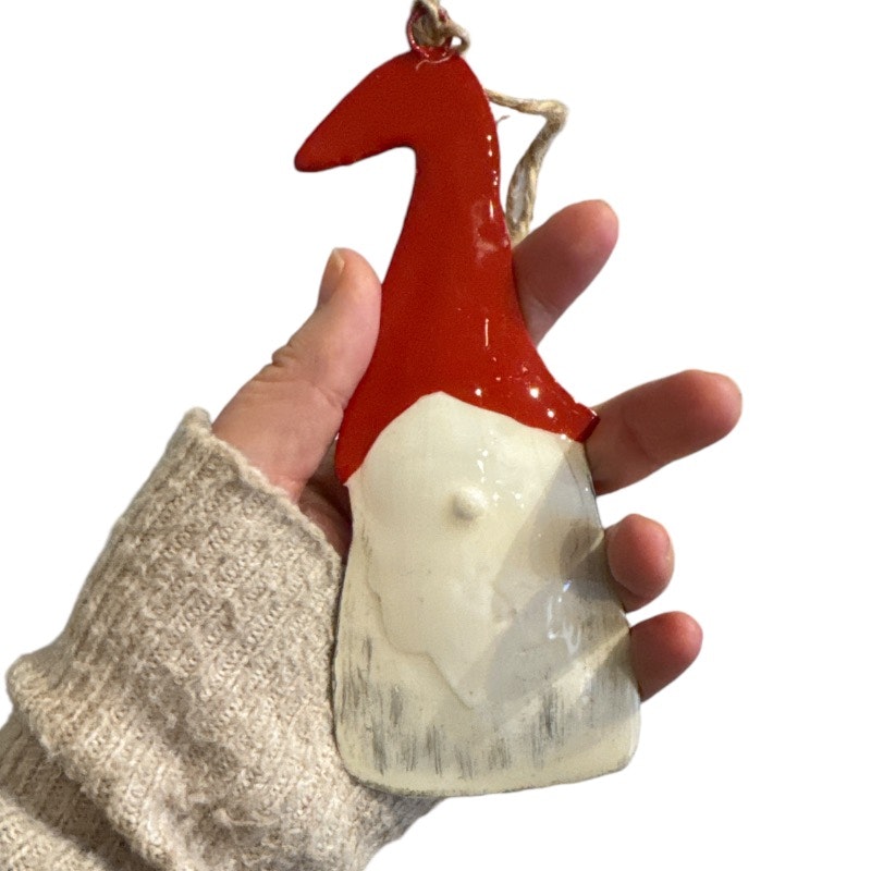 Tomte, plåt vit
