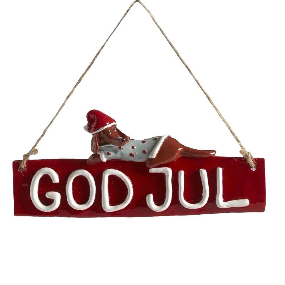 GOD JUL-skylt taxen Dusty