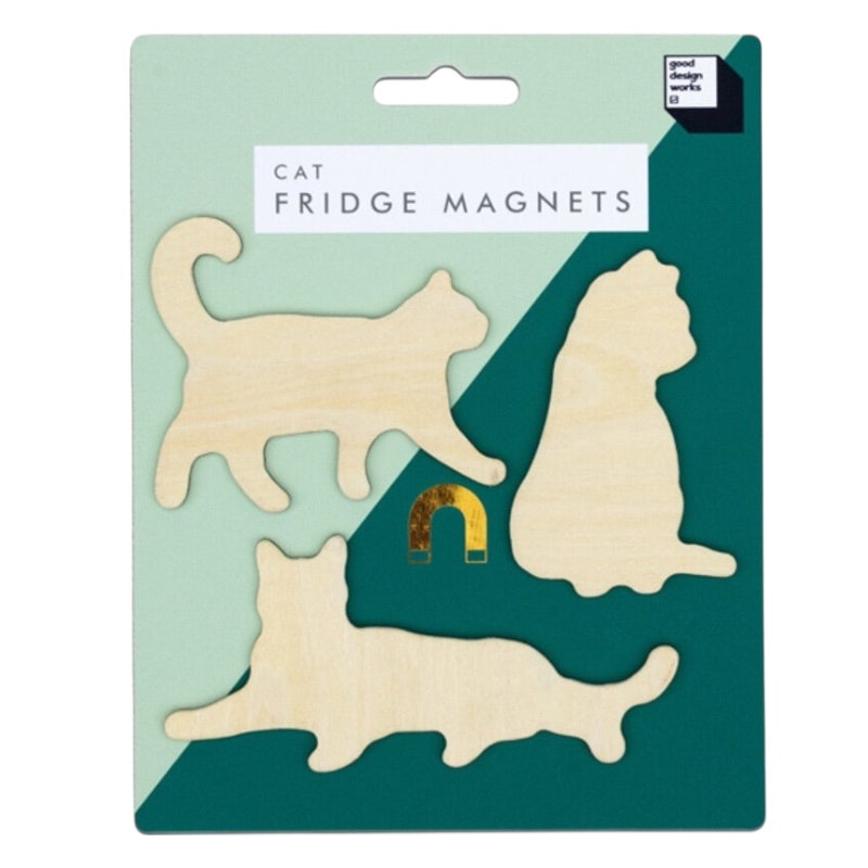 3-pack kylskåpsmagneter katt