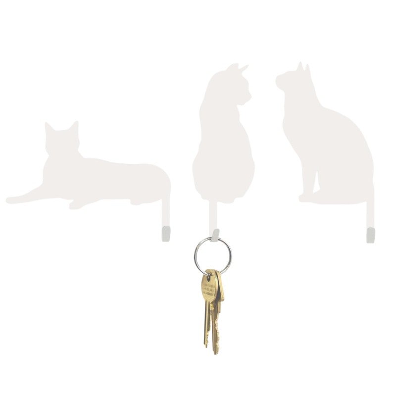 Väggkrokar katter 3-pack