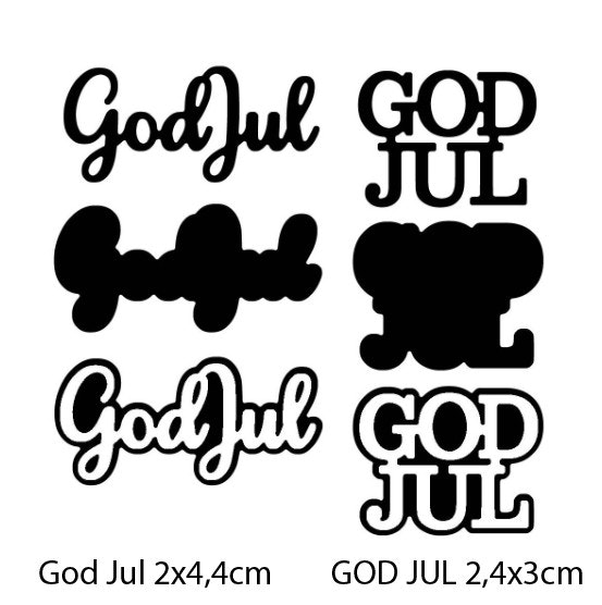 God Jul 2 små m/skygge