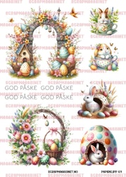 Papirklipp 69 - God påske A4