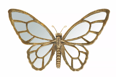Spegel Fjäril Guld Poly
