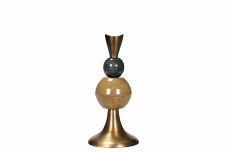 Ljusstake Kronljus Multi Stone Senap