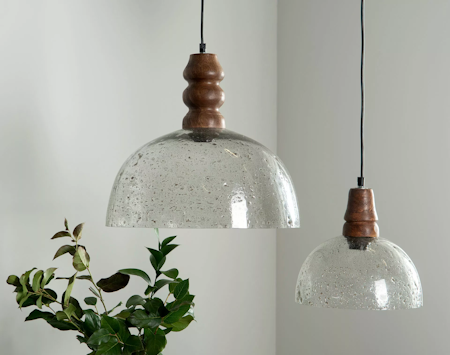 Taklampa Tahi Glas/Trä