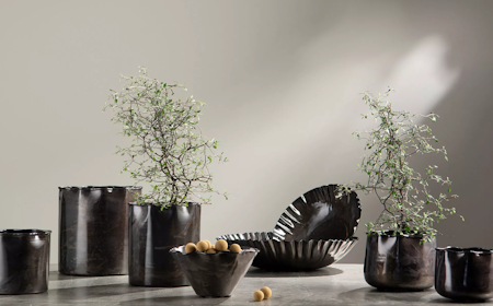 Skål Plisse Grey Onyx