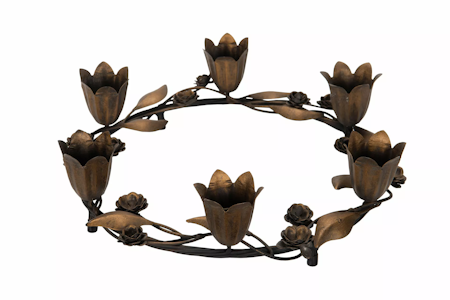 Ljusstake Blomster Mässing