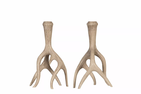 Ljusstake Renhorn Natur Poly