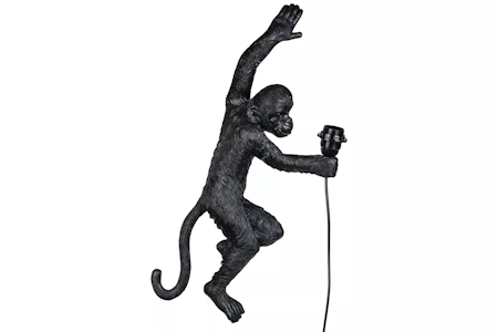 Vägglampa Apa Svart Poly