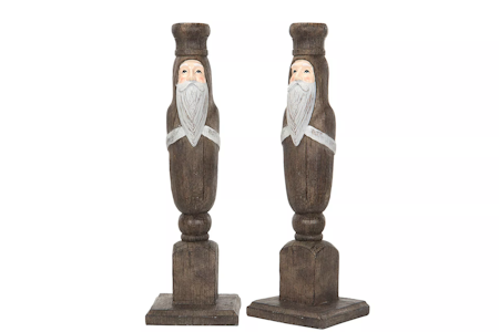 Ljusstake Tomte Natur Poly