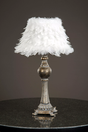 Lampskärm Fjäder Vit