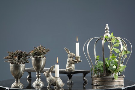 Krona Ljus Pynt Silver