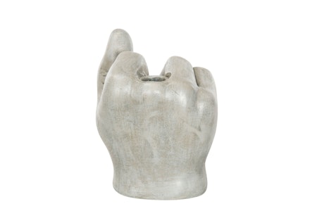Ljusstake Finger Grå Poly