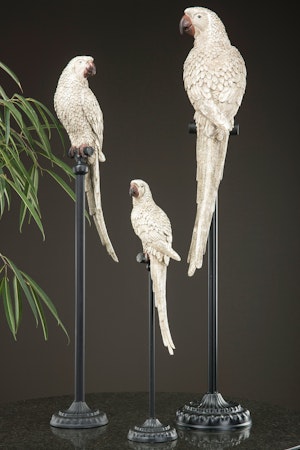 Papegoja Stativ Shabby Creme Poly