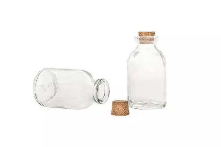 Glasflaska/Kork Klar Liten