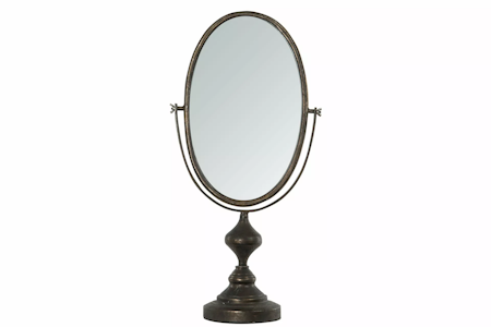 Spegel Oval Bord Svart