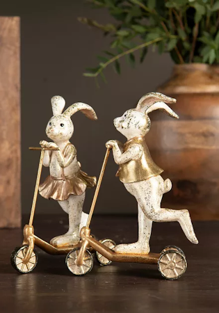 Kaniner Sparkcykel Guld Poly Mix