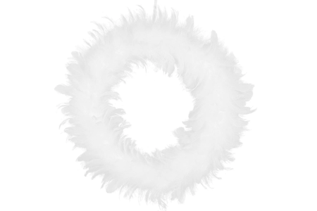 Krans Fjäder Vit