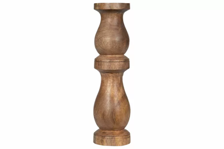 Ljusstake Blockljus Trä Brun
